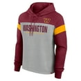 thumbnail image 2 of Women's Fanatics Heather Gray/Burgundy Washington Commanders Bold Play Call Pullover Hoodie, 2 of 3