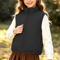 thumbnail image 5 of Fesfesfes Kids Unisex Stand Collar Full Zip Vest Lightweight Windproof Sleeveless Jacket Casual Sporty Outerwear for Boys Girls Ages 2-10 Years, 5 of 7