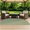 thumbnail image 7 of 2'x6' Soft and Durable Interlace Indoor - Outdoor Area Rugs Lightweight and Flexible for Easy Cleaning and Transport (Color: Olive), 7 of 7