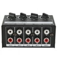 thumbnail image 1 of 4 Channel Stereo Audio Mixer Support Input and Output Mini Passive Stereo Mixer with Separate Volume Controls, 1 of 7