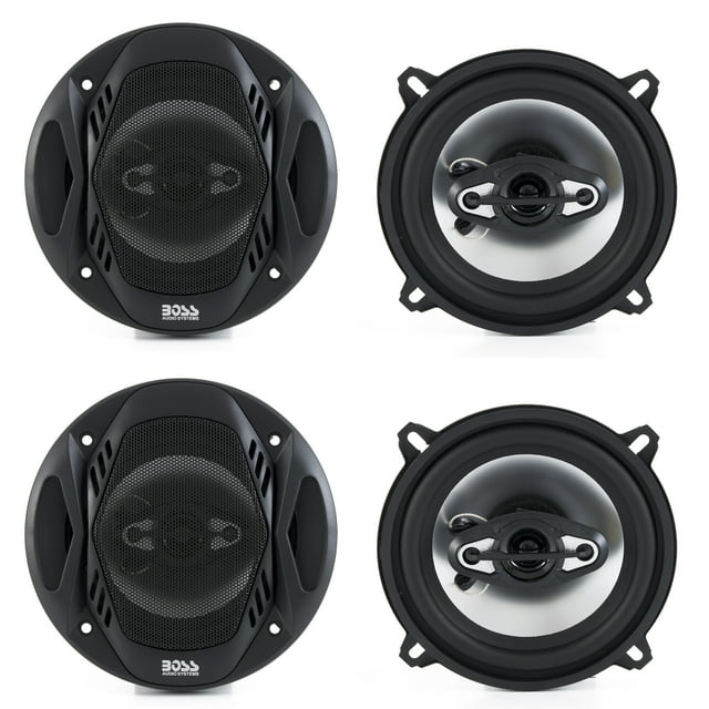 BOSS NX524 5.25" 600W 4-Way Car Audio Coaxial Speakers Stereo Black 4 Ohm