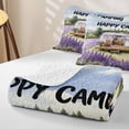 thumbnail image 4 of Castle Fairy Watercolor Camper Bed Spread Queen,Lavender Print Queen Coverlet Set for Bedroom,Purple White, 4 of 7
