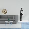 thumbnail image 2 of Escultura para colgar en la pared,Decoración de pared de metal para sala de estar,dormitorio y exterior.,Escultura colgante Arte de pared Disco decorativo,Figura de pensador abstracto,Figura, 2 of 8
