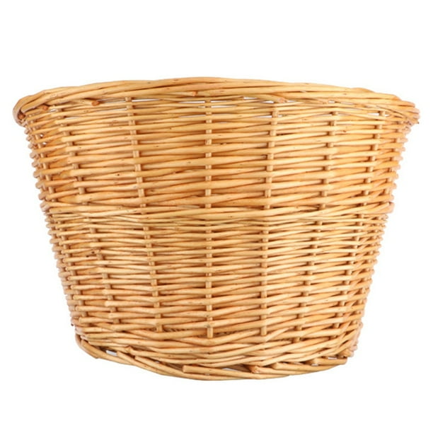 Vintage Rattan Bicycle Wicker DShaped Bike Front Baskets Kids Cart