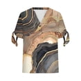 thumbnail image 7 of Youyipin Womens Tops Women'S Non Positioning Printed V-Neck Button Short Sleeved Tied Loose T-Shirt Fashionable Business Casual Tops For Women, 7 of 7