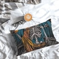 thumbnail image 5 of Yiaed Coffee-Drinking Skull Print Brushed Microfiber Envelope Pillowcases, Standard,Envelope Closure Pillow Cases(No pillow core)-20"x30", 5 of 6