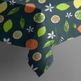 thumbnail image 5 of Mixed Citrus Fruit Leaves DarkGreen Pattern Square Tablecloth,Waterproof Square Table Cover,Wipeable Spillproof Washable Table Cover for Home Kitchen Party Decor 52"x52"(132x132cm), 5 of 6