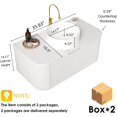 thumbnail image 2 of 36 inch Bathroom Vanity with Sink, Floating Cabinet with Ultra-Thin Ceramic Basin and Marble Top, Large Storage Drawer, Soft-Close Design, Pre-Assembled，White, 2 of 6