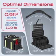 Truck Front Seat Organizer with Dedicated Tablet and Laptop Storage Space with Stabilizing Side Straps