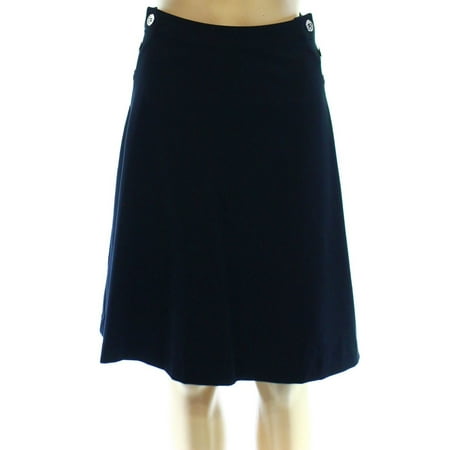 Alfani - ALFANI Womens Black Knee Length A-Line Skirt Size: 14 ...