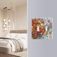 thumbnail image 4 of Yayeee Toggle Light Switch Wall Plate 2-Gang 4.56"x4.48" Decorative Outlet Cover, Purple Floral Tomatoes, 4 of 7