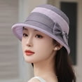 thumbnail image 2 of UJNDER Women's Wide Brimmed Beret for Bridal Wedding and Tea Parties Elegant Outdoor Sun Hat for Ladies' Summer Engagements Dark Purple, 2 of 4