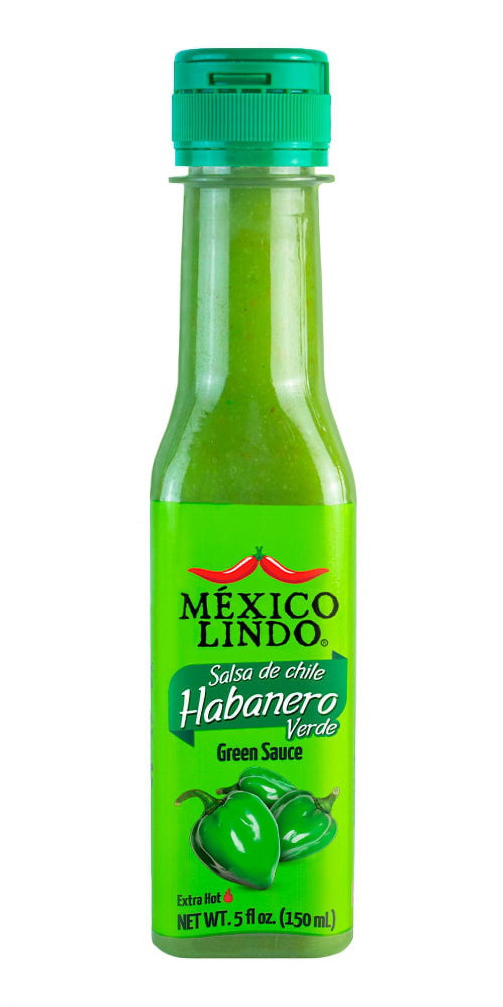 Mexico Lindo Habanero Hot Sauce Green, 12-Pack, 5 oz