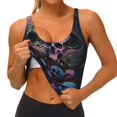thumbnail image 3 of Fuzoiu Forest Mushroom Skull Print Women's Sports Vest,U-Back Sports Tank,Gym Vests,Athletic Sleeveless Shirts,Exercise Undershirts,Yoga, Gym, and Dance Wear-Medium, 3 of 8