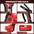 thumbnail image 7 of GPED Mini Chainsaw Cordless 6 & 8 Inch with 2 Battery, Oiler System Mini Power Chain Saw, Handheld Chain Saw With Security Lock, Small Electric Chainsaws For Wood/Trees Cutting, Red, 7 of 7