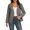 Gray, variant on Women Blazer Casual Suit Jacket V Neck Long Sleeve Solid Slim Office Work Business Professional Outwear, Gray XXL