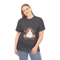 thumbnail image 4 of Guinea Grooves Unisex Heavy Cotton Tee Cute Pig Wearing Headphones Tshirt, 4 of 12