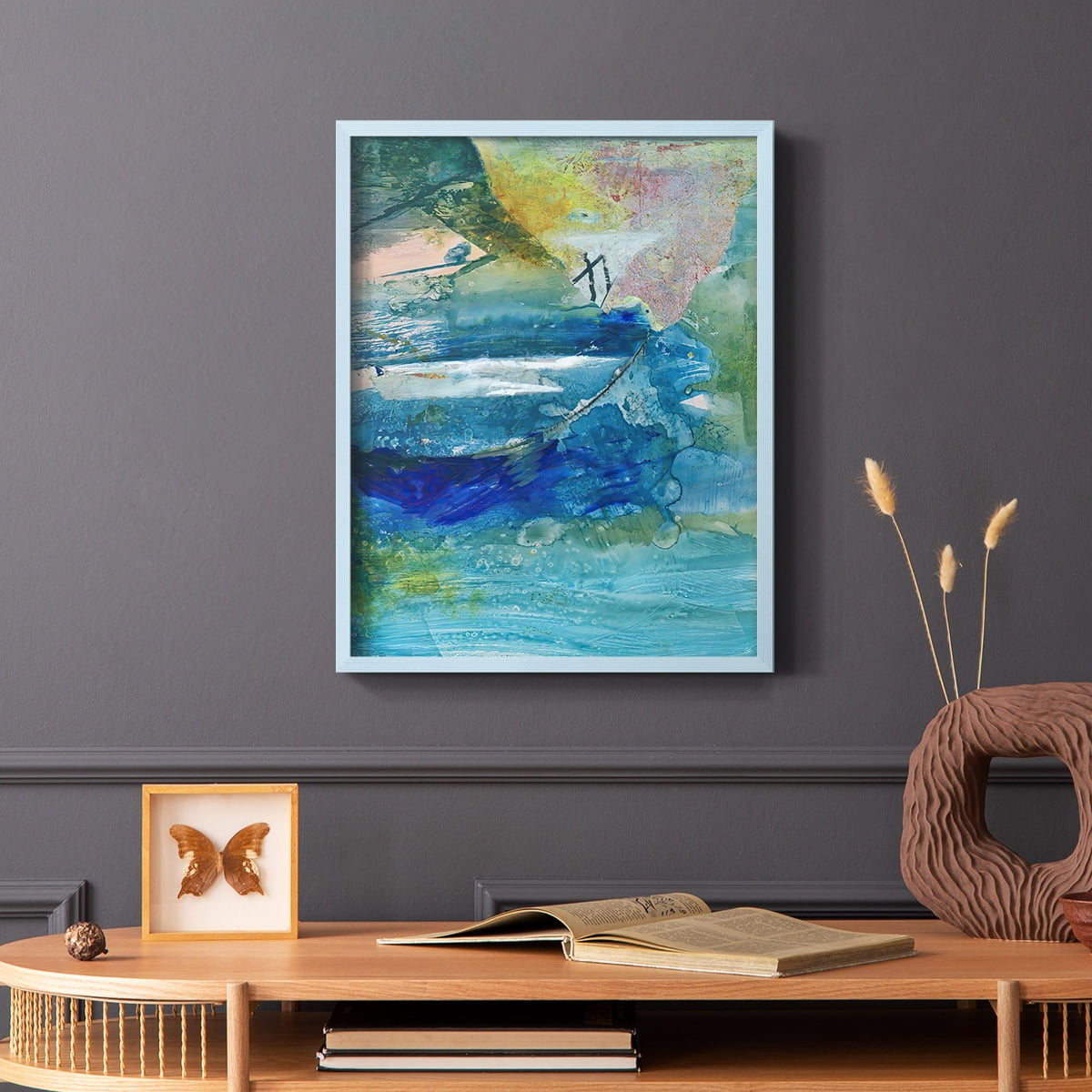 Spring Winds VII in Blue Solid Wood 8 x 10 Framed Print