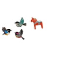 thumbnail image 1 of Pájaro colgante de pared de madera, arte de pared de pájaro, pájaros voladores de madera, decoración de pared, figura de escritorio, diseño minimalist, 1 of 8