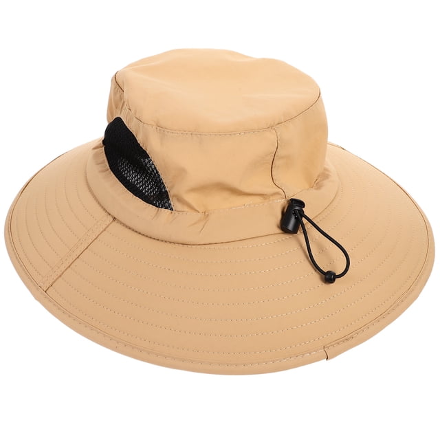 FENGGUIQU Gardening Hat Khaki Breathable for Outdoor Fishing Hiking with Uv Protection and Foldable Design
