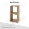 thumbnail image 3 of Gymax 4 Pcs Cube de Rangement Empilable Organisateur de Rangement Autoportant Bibliothèque pour Chambre, 3 of 10