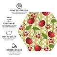 thumbnail image 3 of Naloa Cherries and Ladybirds Leather Coasters for Drinks, Durable Drink Coasters 4 Set for Tabletop Protection, Luxurious Home Décor and Housewarming Gift ( {designName})Hexagon, 3 of 6