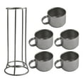 thumbnail image 3 of Ensemble de Tasses à Café à Double Paroi 304 Acier Inoxydable Tasses à Café Lot de 5 Tasses, 3 of 11
