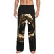 thumbnail image 1 of Fotbe Golden Lips Modern Sculpture Pantalones de Pijama para Hombre, Pantalones de Dormir, Pantalones de Casa con Cintura Ajustable y Bolsillos-3X-Large, 1 of 6