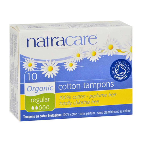 Natracare Organic Cotton Tampons, Regular, 10 Ea
