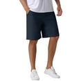 thumbnail image 4 of INSPIRE CHIC Men's Summer Solid Color Lightweight Mid-Rise Classic Chino Shorts 38 Navy Blue, 4 of 5