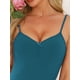 thumbnail image 5 of Camisón de noche sin mangas de punto acanalado para mujer INSPIRE CHIC, elegante vestido de dormir midi de verano, camisón en azul pavo real XL, 5 of 6