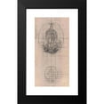 thumbnail image 2 of Hubert-François Gravelot 15x24 Black Modern Framed Museum Art Print Titled - Design for a Medal; Figure of the Virgin, 2 of 5