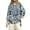 Blue, variant on Long Sleeve Shirts for Women Baseball Art Print Casual 3/4 Sleeve T Shirts Round Neck Cotton Shirt