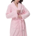 thumbnail image 4 of Bata larga de felpa suave y acogedora Yurhap para mujer, 4 of 6