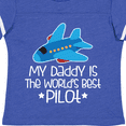 thumbnail image 4 of Inktastic Daddy is Worlds Best Pilot Airplane Childs Boys or Girls Toddler T-Shirt, 4 of 5