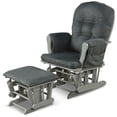thumbnail image 1 of Costway Glider and Ottoman Cushion Set Wood Baby Nursery Rocking Chair Dark Grey, 1 of 10