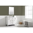 thumbnail image 2 of Valentino 42" Single Sink Bathroom Vanity in White with Carrara Marble top and Sink, 2 of 11