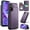 Purple, variant on For Samsung Galaxy A16 Case with Card Holder, Wallet Flip Cover Case with RFID Blocking, Durable Leather Kickstand Magnetic Clasp Shockproof Phone Case for Women Men,Purple