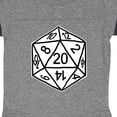 thumbnail image 3 of Inktastic 20 Sided White Dice Boys or Girls Baby Bodysuit, 3 of 4