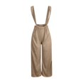 thumbnail image 3 of BODOAO Women's Wide Leg Overall Jumpsuit with Adjustable Straps and Tie Back, Loose Flowy Bib Overalls Romper for Casual Summer Beach One Piece Loungewear Outfit Khaki M, 3 of 3