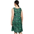 thumbnail image 2 of ellos Women's Plus Size Sleeveless Shift Dress - 4X, Navy Palm Print, 2 of 4