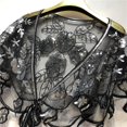 thumbnail image 4 of Wraps 2 Cape Châle en Maille Robe Wrap avec Étole à Paillettes pour Soirée Style Rétro Gatsb Élégant Femmes, 4 of 4