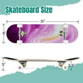 thumbnail image 2 of 31'' Complete Skateboard 7 Layer Canadian Maple Double Kick Deck Skateboards Pink wave motion Artistic abstract blur Skate Board for Beginner Adult Gifts, 2 of 5
