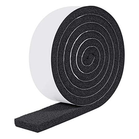 MAGZO Window AC Foam Seal Tape, 2 Inch Wide X 1/2 Inch Thick Open-Cell Adhesive Foam Tape, High Resilience Foam Insulation Tape Total 6.5 Feet 6.5ft x 1 Roll