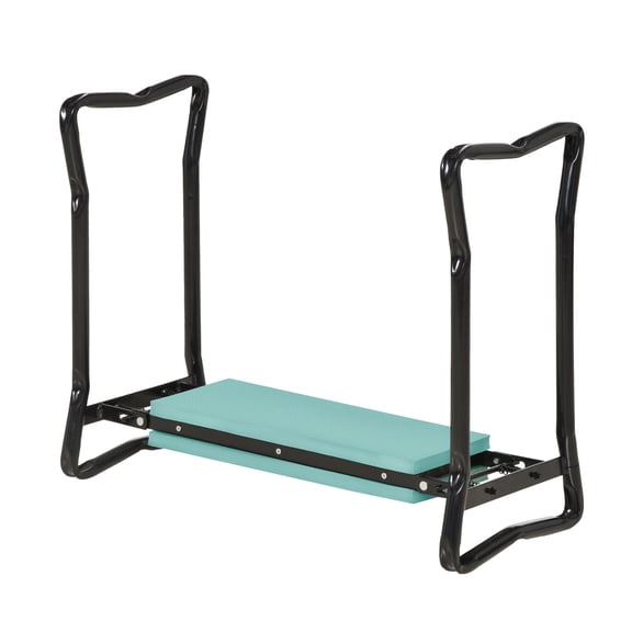 Garden Kneeler and Seat, Padded Foldable Stool - Green