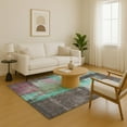 thumbnail image 7 of Addison Rugs Mayfield Premium Machine Washable Transitional Blocks Teal Rectangle Rug, 10' x 14', 7 of 7