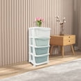 thumbnail image 3 of Gradient Green PP Plastic 36x36x72cm
4-Storey Storage Cabinet With Wheels Large-Capacity Storage Cabinet, 3 of 10