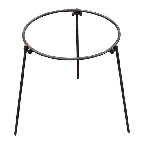 Soporte para ollas con trípode para fogatas, patas plegables, soporte para sartenes y woks, multifuncional para fuego abierto Anillo individual de 34 cm