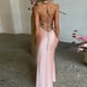 thumbnail image 5 of Vestido Largo De Fiesta Vestido largo de fiesta sin espalda con abertura lateral Vestido de satén sexy Club sin mangas (Rosa M) Cgtredaw para Mujer Rosa T XL, 5 of 6