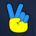 thumbnail image 3 of CafePress - Ukrainian Flag Peace Sign Ukraine Native H T Shirt - Men's Classic Graphic Cotton T-Shirt, 3 of 4